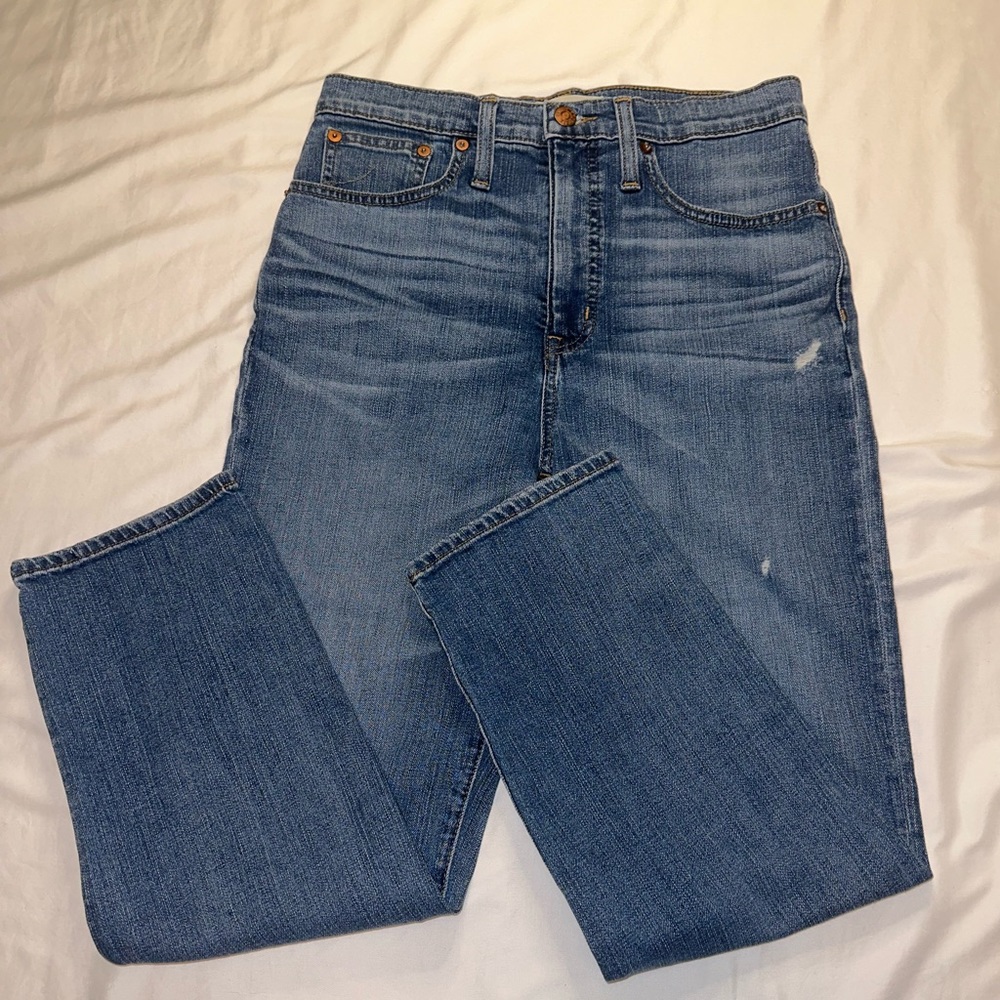 Madewell Blue Wash High Rise Classic Straight